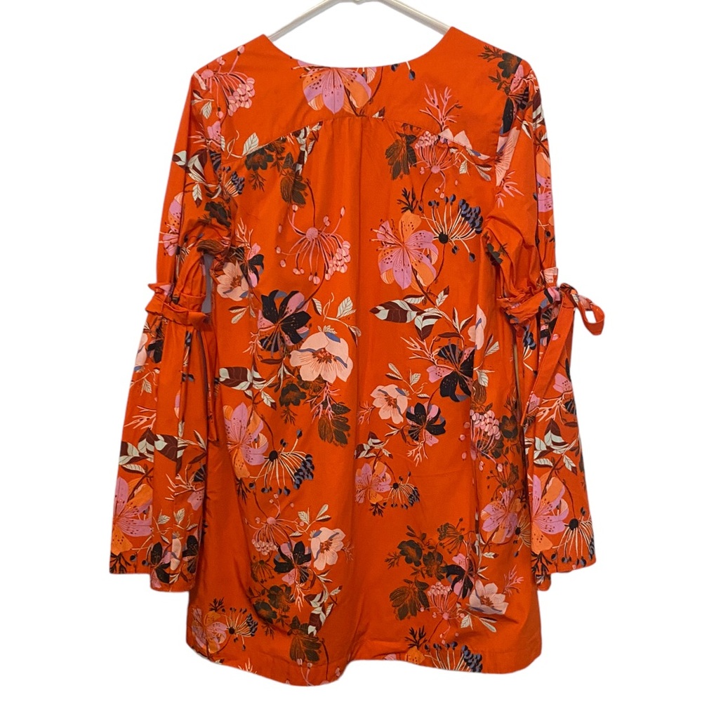 NWOT Free People Lover of Mine Orange Floral Mini Dress Small - Picture 5 of 7